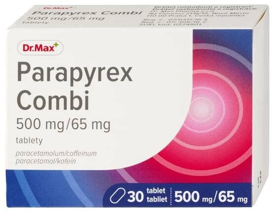 Parapyrex Combi 500 mg / 65mg 1×30tbl, liek proti bolesti a horúčke