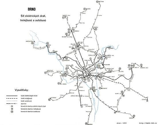 Mapy linek | Archiv | MHD Brno