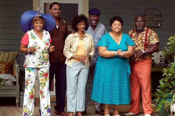 Jenifer Lewis, Lamman Rucker, Margaret Avery, Frankie Faison, Tamela Mann and David Mann in 'Meet the Browns' (2008).