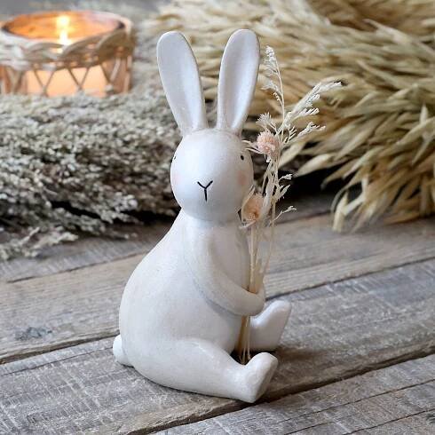 Dekorativní zajíc Rabbit with Flowers