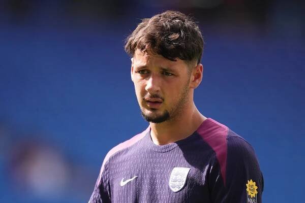 James Trafford of England during a pre-match warm-up.