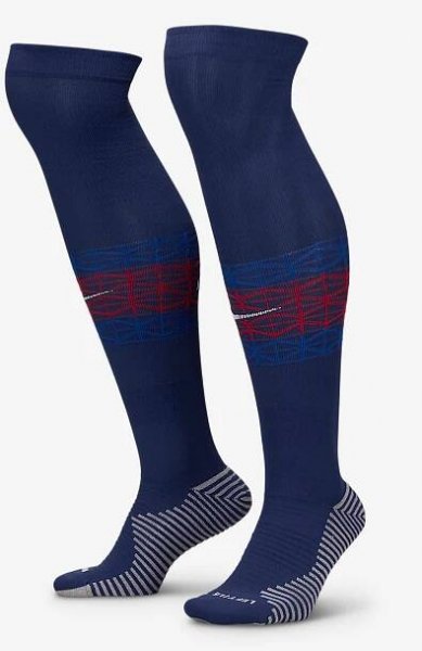 Fotbalové podkolenky Nike Dri-FIT Paris Saint-Germain Strike, domácí - Midnight Navy/University Red/Hyper Royal/Bílá