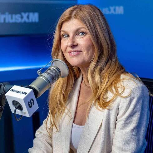 Connie Britton visits SiriusXM Studios on May 02, 2025 in New York City.