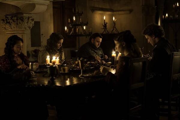 Hra o trůny - Krev mé krve - Z filmu - Samantha Spiro, Hannah Murray, John Bradley, Rebecca Benson, Freddie Stroma