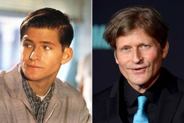 Crispin Glover as George McFly in 'Back to the Future'; Crispin Glover attends a special screening of 'Bombshell' in Westwood, Calif., on Dec. 10, 2019