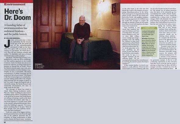 James LOVELOCK's web site - the international homepage