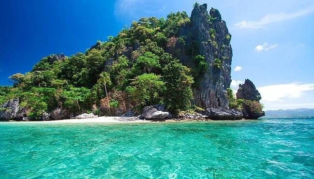 1500x855 Beaches: Ocean Water Sky Trees Granite Beach Summer Palm Turquoise