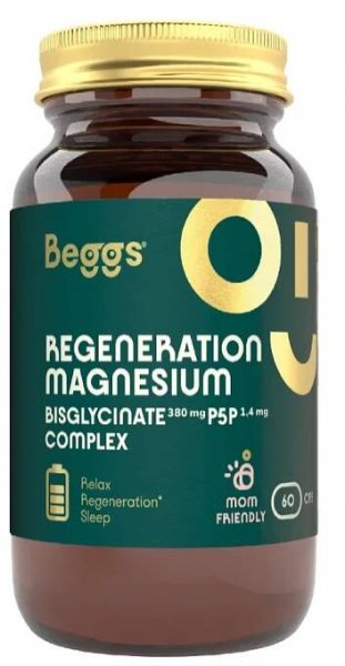 Beggs Magnesium bisglycinate 380 mg + P5P Complex 60 kapslí