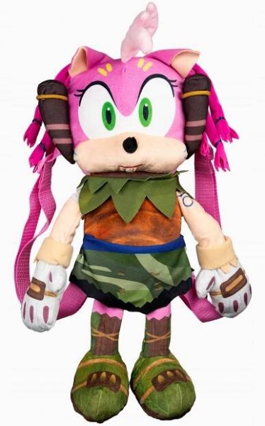 PLYŠÁK BATOH 2V1 SONIC PRIME ROŽOVÝ JEŽEK AMY ROSE 43 CM Barva vícebarevná