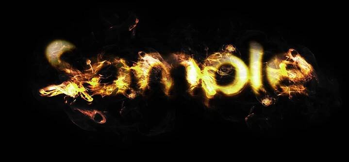 Golden Flame Text Effect in Photoshop