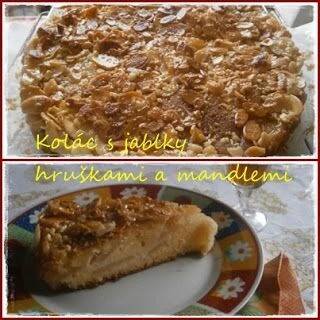 there are two different pictures of food on the same plate and one has a piece of pie in it