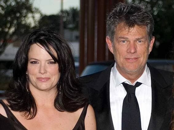 Allison Jones, David Foster, Erin Foster, and Jordan Foster on the red carpet before a charity fund raising gala for the David Foster Foundation in Vancouver