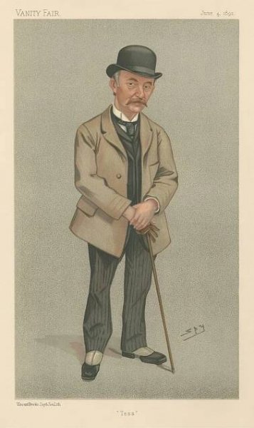 Thomas Hardy caricature by Leslie Ward in the 4 June 1892 issue