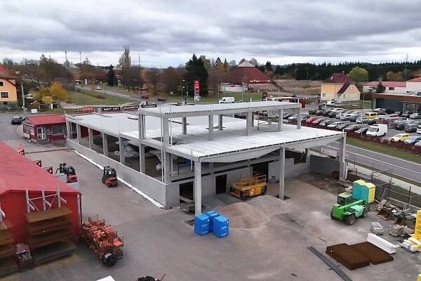 STAVBA NOVÉ PRODEJNY V NEPOMUKU | Unibrick s.r.o 