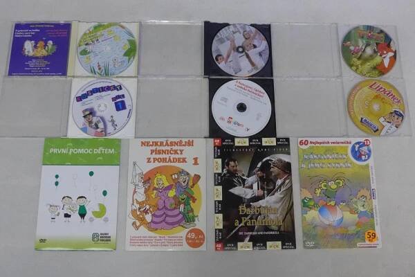 CD Pohádky Písničky Dařbuján Kostičky Lipánek Rákosníček VUK 10xCD/DVD - Hudba
