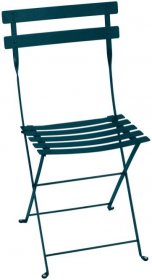 Modrá kovová skládací židle Fermob Bistro