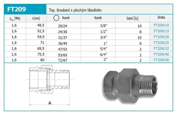 NOVASERVIS - Topenářské šroubení 3/8" (FT209/10)