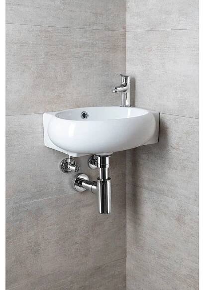 RIBERA keramické umývátko 43x28,5x15 cm, nástěnné, otvor pro baterii vpravo