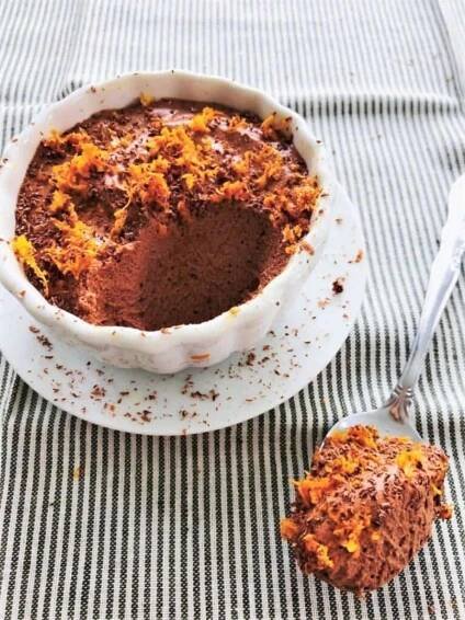 Orange Chocolate Mousse with Orange Zest
