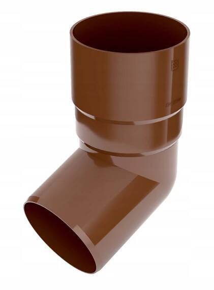 Bryza Koleno okapového svodu PVC 67° hnědé 63 mm