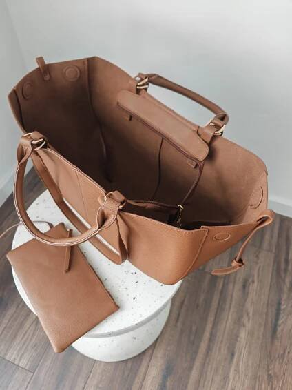 Shopper bag camel - GRAPES collection
