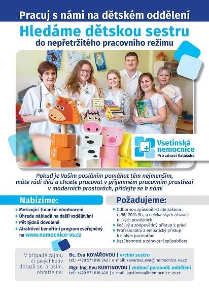 Dětská sestra - VSETÍNSKÁ NEMOCNICE a.s.