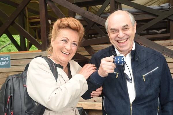 Simona Stašová s hereckým kolegou Miroslavem Táborským. 