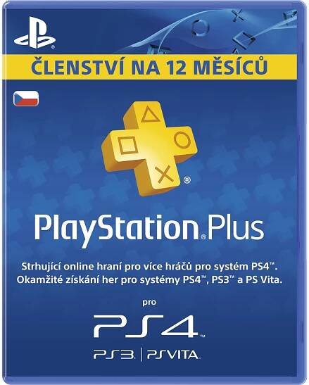 PS Plus 12 měsíců DÁRKOVÁ KARTA