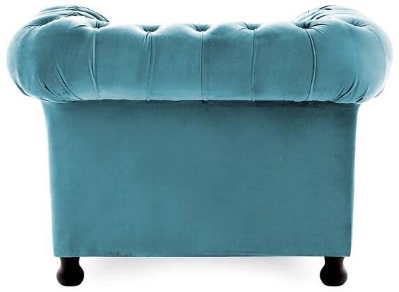 Modré křeslo Vivonita Chesterfield