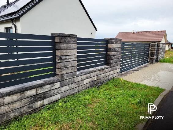 Brány, branky, kovové plotové výplně - Dekor Beton 