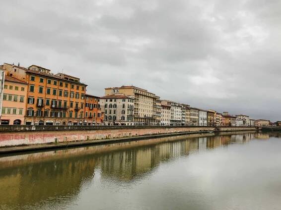 Arno River in Pisa, Italy