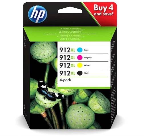 Inkoustová náplň HP 912XL kombinované balení