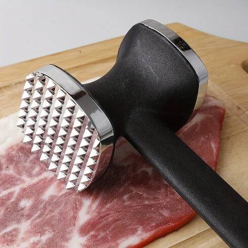 meat tenderizer mallet durable stainless steel mallet for tenderizing steak chicken etc essential kitchen tool