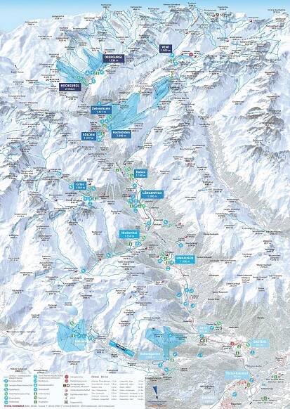 Ötztal - mapa sjezdovek
