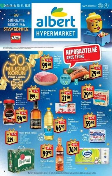 Albert Hypermarket leták akce od 09.11.2022 do 15.11.2022 - Jídlo.cz