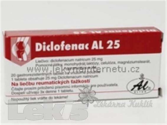 DICLOFENAC AL POR 25MG TBL ENT 20