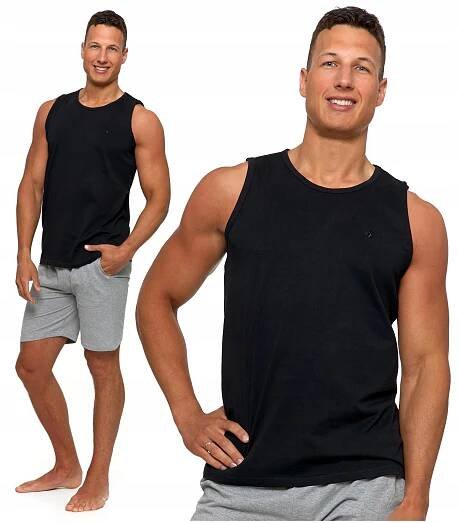 TANK-TOP Pánské Tričko bez rukávů Hladké Klasické boxerky MORAJ XXL