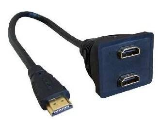 Redukce HDMI samec - 2 x HDMI samice 0,20m / HDMI rozdvojka