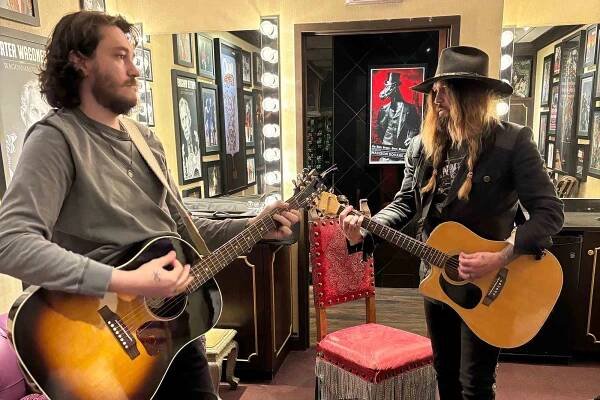 Billy Ray Cyrus joins his son on stage at Grand Ol Opry