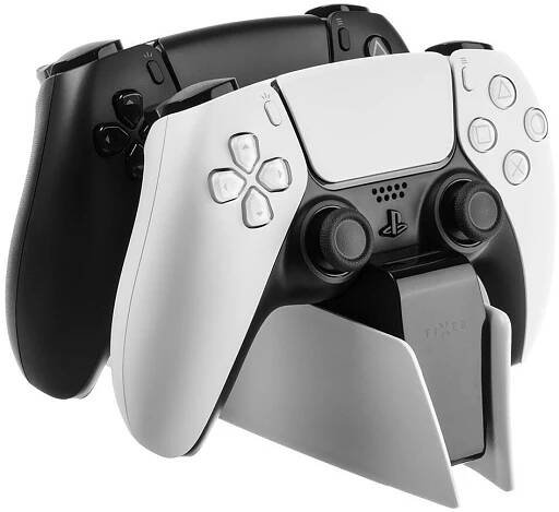 FIXED nabíjecí stanice pro ovladače DualSense (PS5) černo-bílá