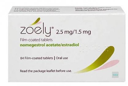84 pack of Zoely 2.5/1.5mg nomegestrol acetate/estradiol oral film-coated tablets