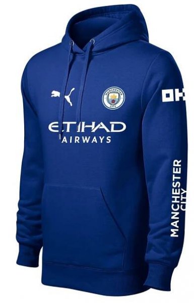 Fotbalová Pánská Mikina Manchester City FC - Modrá