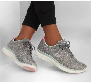 Grey - Skechers - Flex Appeal 4 Free Move Womens Trainers