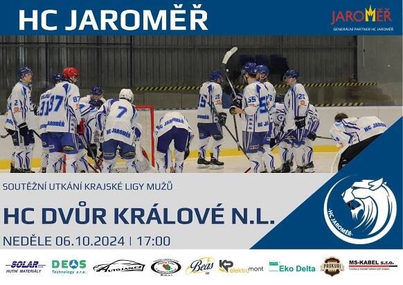 VE TŘETÍM KOLE PŘIVÍTÁME DVŮR KRÁLOVÉ N.L. – HC Jaroměř