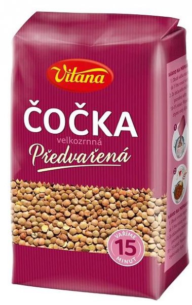 Vitana Předvařená čočka velkozrnná, 330 g 330 g od 43 Kč
