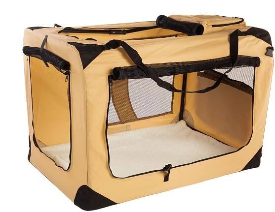 CoolPets Economy látkový box pro psy 35 x 35 x 50 cm, béžový