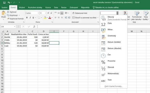 Nastavení formátu buňky v Excelu - Microsoft Office