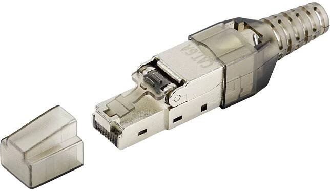 TRU COMPONENTS TC-9554648 Konektor RJ45 Cat 6A, stíněný zástrčka, rovná Počet pólů 8P8C 1 ks