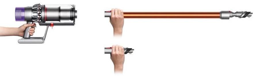 Dyson V10 Absolute 2023 akumulátorový vysavač, tyčový, cyklónový, HEPA filtr, 3 úrovně sání, LED indikátory | eD system