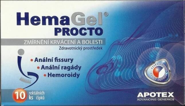 VH Pharma HemaGel Procto čípky 10 ks od 216 Kč
